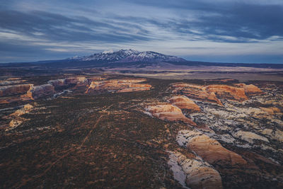 Utah's sandstone landscape from above