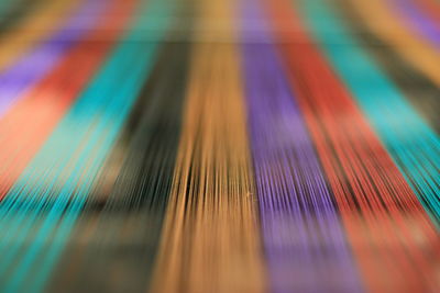 Full frame shot of multi colored threads