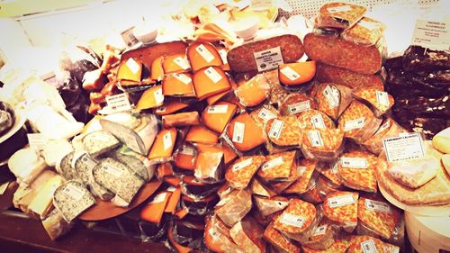 Close-up of food for sale in market