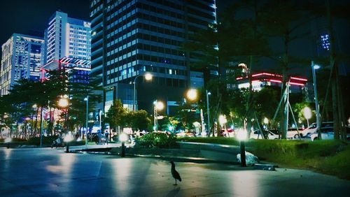 City street at dusk