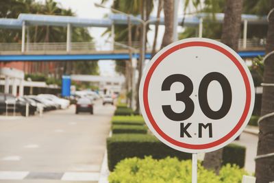 Close-up of road sign