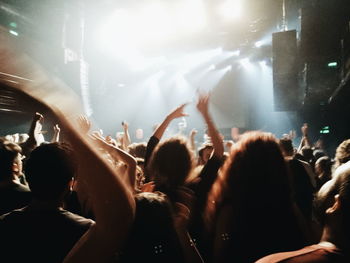 Group of people at music concert