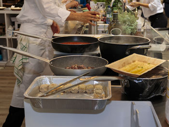 Food on table in restaurant