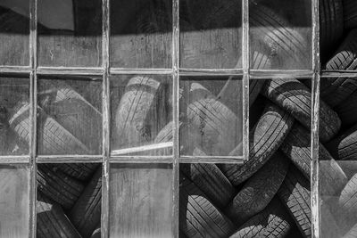 Full frame shot of patterned window