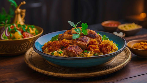 Close-up of food in bowl on table