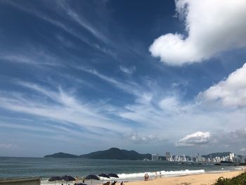 Panoramic view of beach against sky