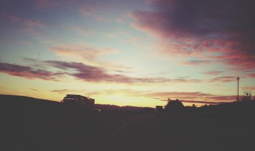 View of cloudy sky at sunset