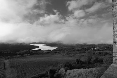 Scenic view of landscape against sky