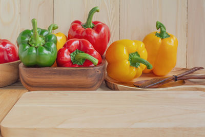 Fruits and vegetables on table
