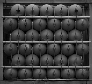 Full frame shot of objects in row