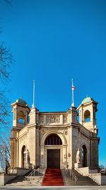 View of historic building against blue sky