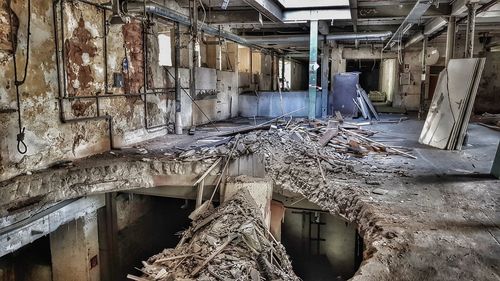 Interior of abandoned building