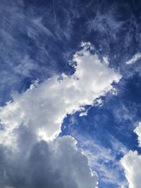 Low angle view of clouds in sky