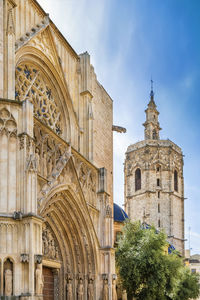 Bell tower micalet and portal of valencia cathedral, spain