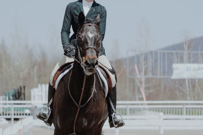 Man riding horse