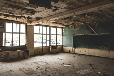 Interior of abandoned building