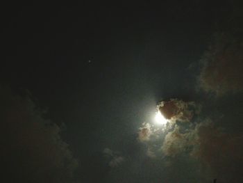 Low angle view of sky at night