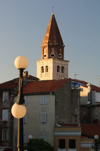 Clock tower against clear sky