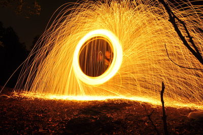 Light trails at night