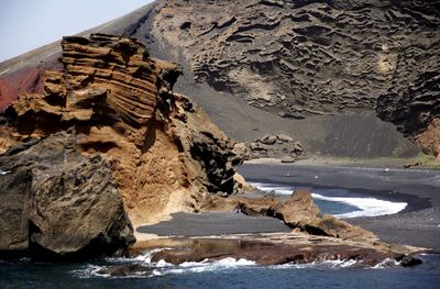 Scenic view of sea during winter