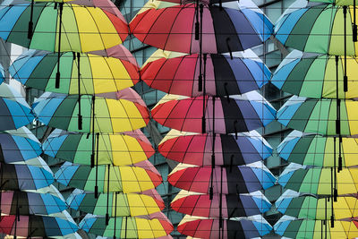 Full frame shot of colorful umbrellas