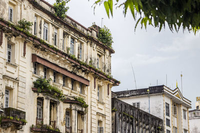 Low angle view of buildings in city