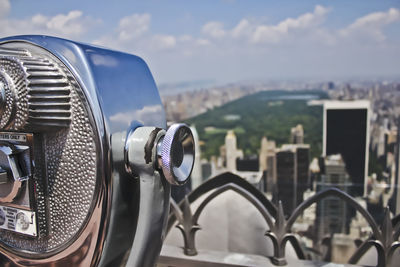 View from top of the rock over central park