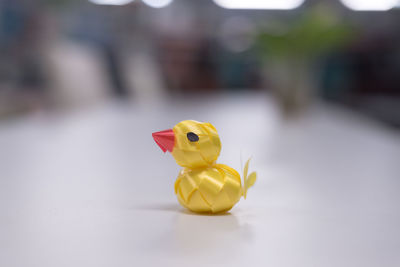Close-up of yellow toys