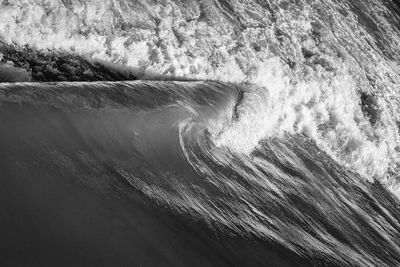 Aerial view of sea waves