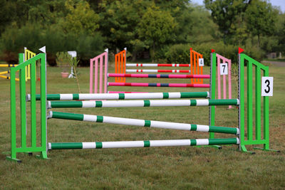 Row of soccer field