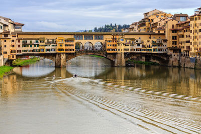 Bridge over river in city