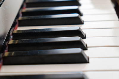 Close-up of piano key