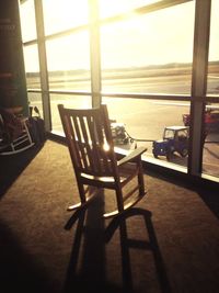 Empty chairs and tables