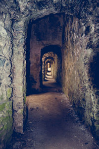 Empty passage at historic rheinfels castle