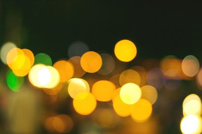 Illuminated defocused lights at night