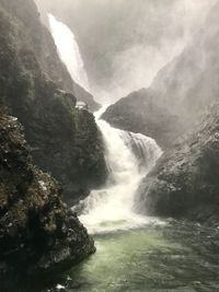 Scenic view of waterfall