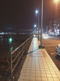 Illuminated street at night