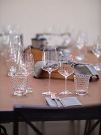 Close-up of place setting on table