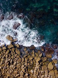 High angle view of beach