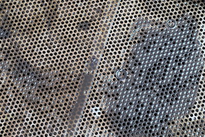 Full frame shot of metal grate