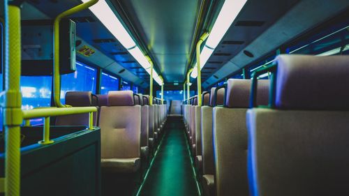 Interior of bus