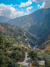 Aerial view of landscape against sky