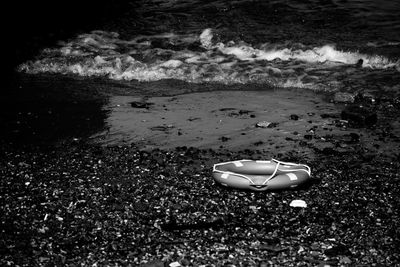 Inflatable ring at beach