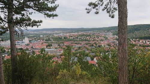 Panoramic view of townscape against sky