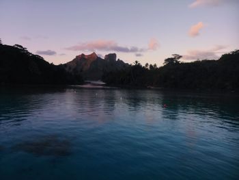 Scenic view of calm lake