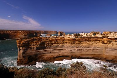 View of rock formations against sky