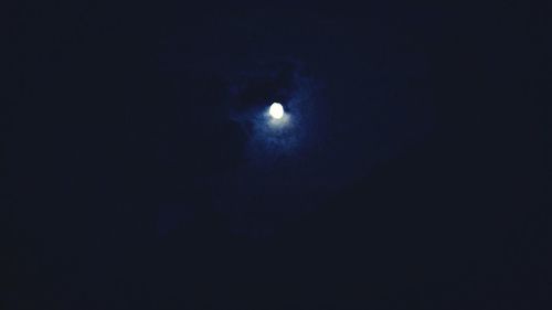 Low angle view of moon in sky