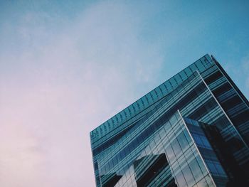 Low angle view of modern building against sky