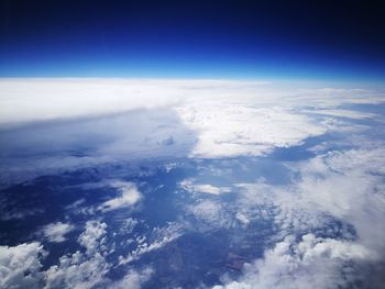 Aerial view of clouds over sea