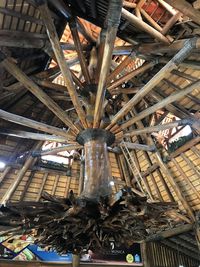 Low angle view of ornate ceiling